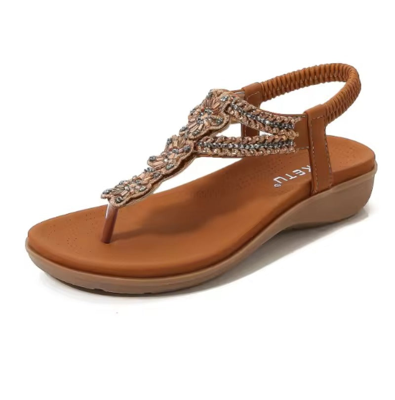 Gerda™ | Orthopädische Boho Komfort-Sandalen mit Perlen