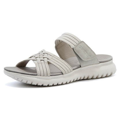 Lina Bequeme Slip-On-Sandalen mit Fußbett