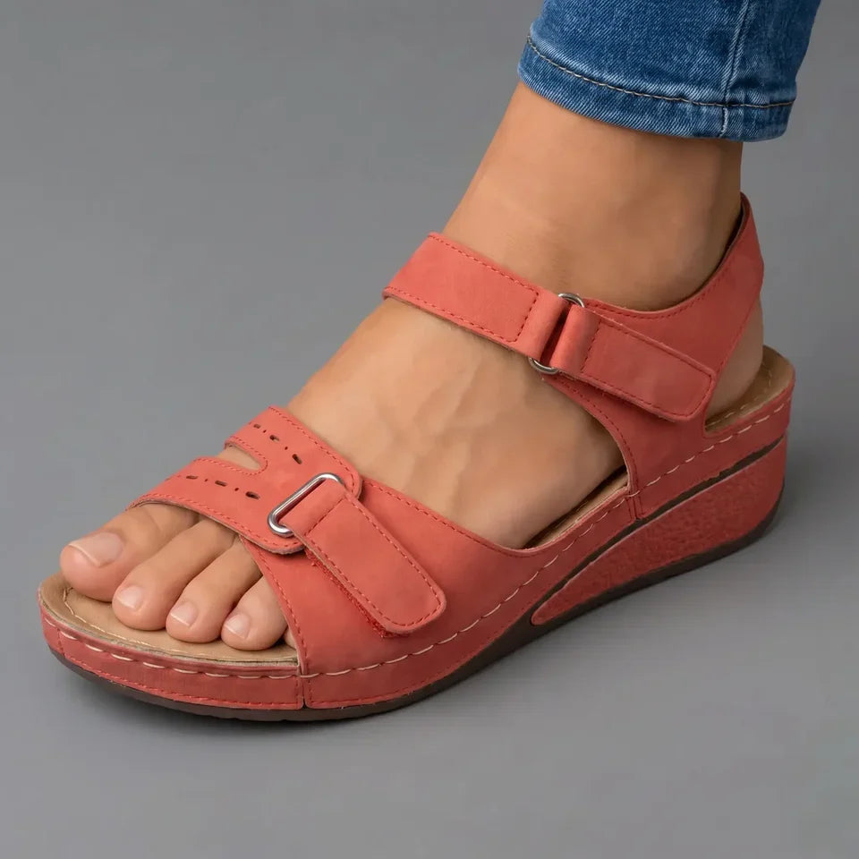 Sandy Bequeme Keil-Sandalen mit Fußbett