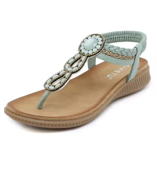 Gerda™ | Orthopädische Boho Komfort-Sandalen mit Perlen