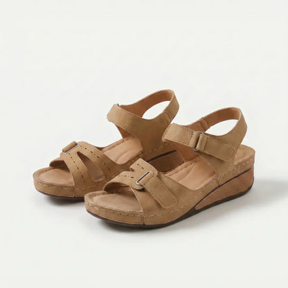 Sandy Bequeme Keil-Sandalen mit Fußbett