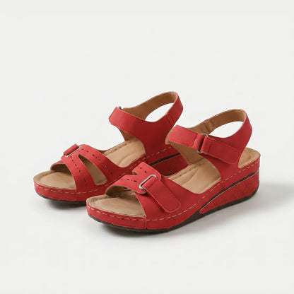 Sandy Bequeme Keil-Sandalen mit Fußbett